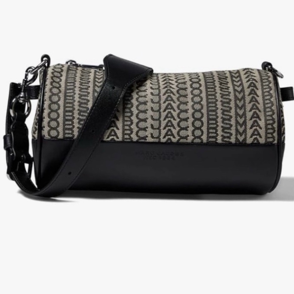 Marc Jacobs Black and Gray Crossbody Duffle Bag